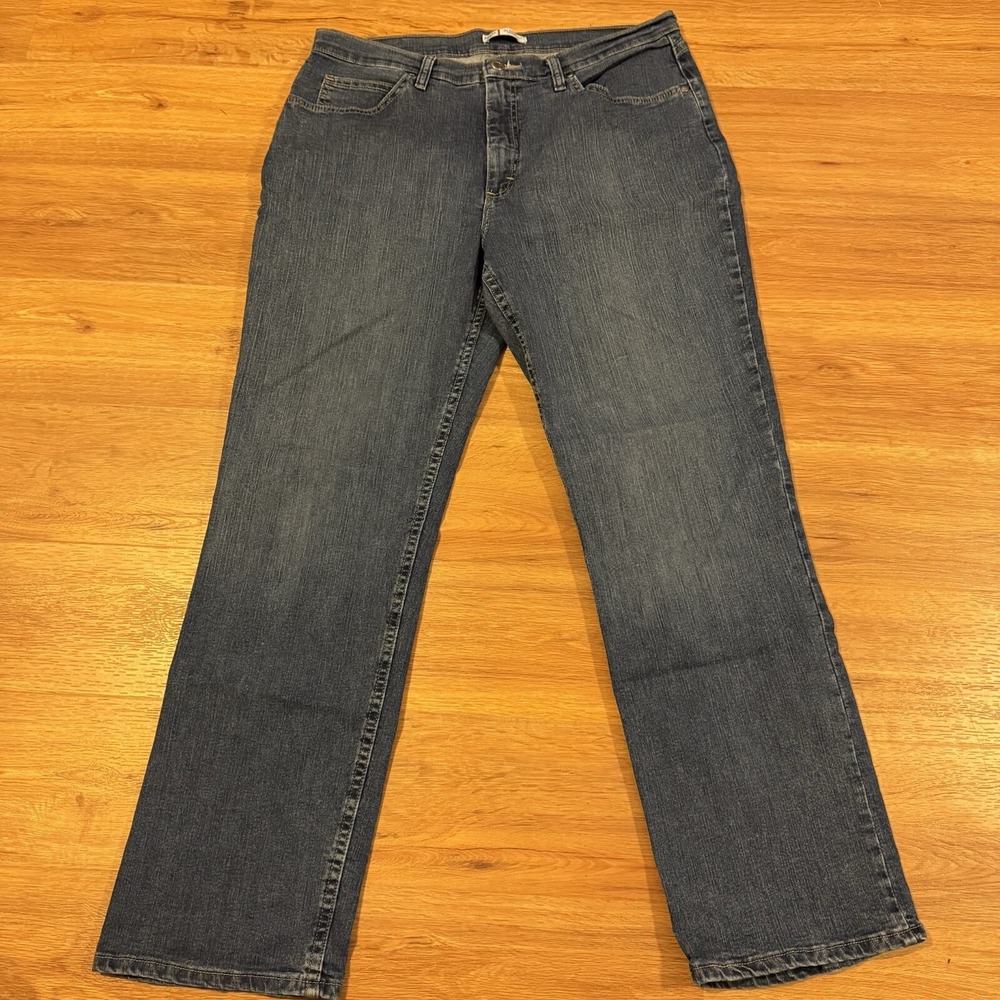 Riders‎ by Lee Straight Leg Women's size 18 (36x30) Dark Wash Blue Denim jeans